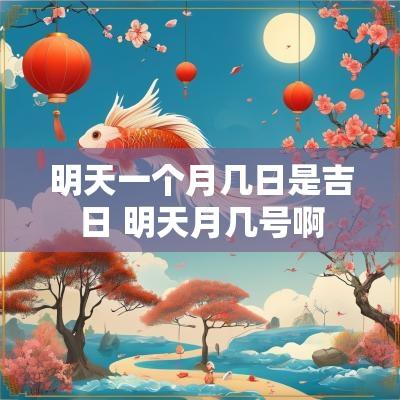 明天一个月几日是吉日 明天月几号啊