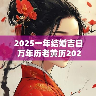 2025一年结婚吉日 万年历老黄历2025年结婚黄道吉日