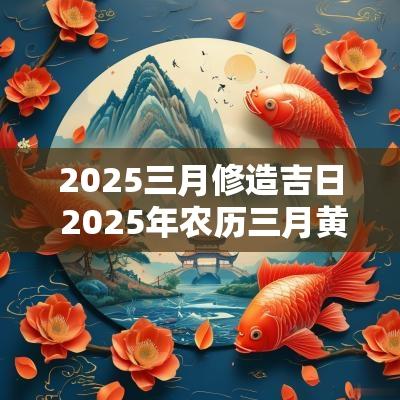 2025三月修造吉日 2025年农历三月黄道吉日