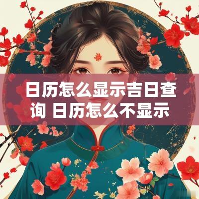 日历怎么显示吉日查询 日历怎么不显示黄道吉日