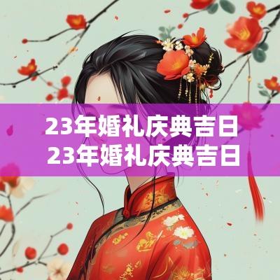 23年婚礼庆典吉日 23年婚礼庆典吉日大全