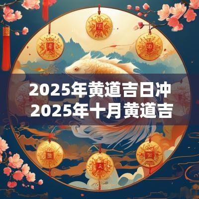 2025年黄道吉日冲 2025年十月黄道吉日