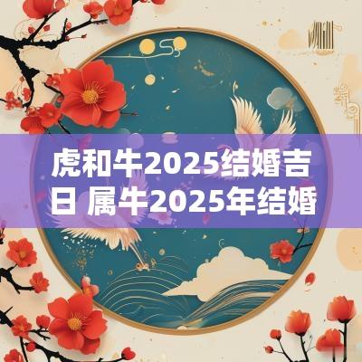 虎和牛2025结婚吉日 属牛2025年结婚黄道吉日