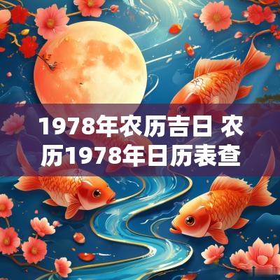 1978年农历吉日 农历1978年日历表查询