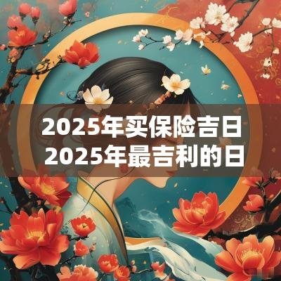 2025年买保险吉日 2025年最吉利的日子有哪些