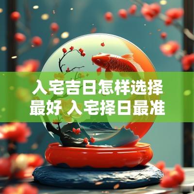 入宅吉日怎样选择最好 入宅择日最准确的方法