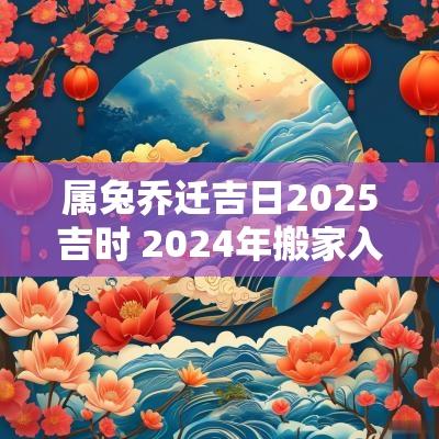 属兔乔迁吉日2025吉时 2025年搬家入宅黄道吉日