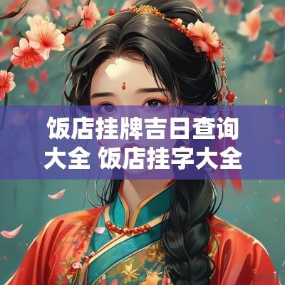 饭店挂牌吉日查询大全 饭店挂字大全图片欣赏