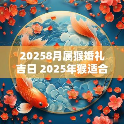 20258月属猴婚礼吉日 2025年猴适合结婚吗