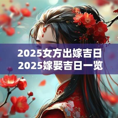 2025女方出嫁吉日 2025嫁娶吉日一览表