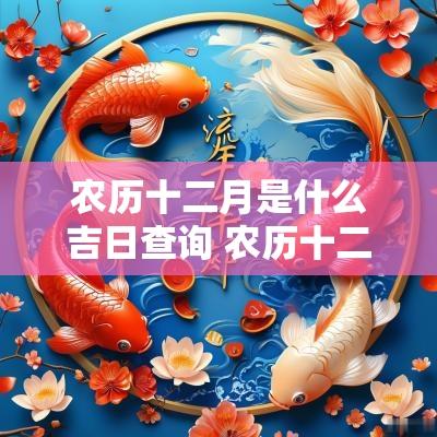 农历十二月是什么吉日查询 农历十二月里有什么节日
