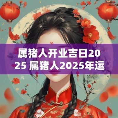 属猪人开业吉日2025 属猪人2025年运势及运程详解