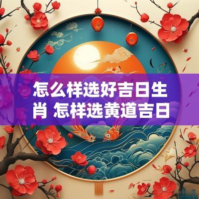 怎么样选好吉日生肖 怎样选黄道吉日吉时