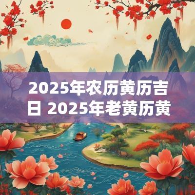 2025年农历黄历吉日 2025年老黄历黄道吉日