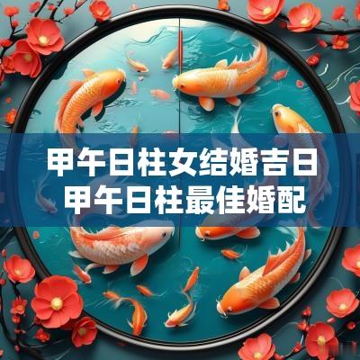 甲午日柱女结婚吉日 甲午日柱最佳婚配