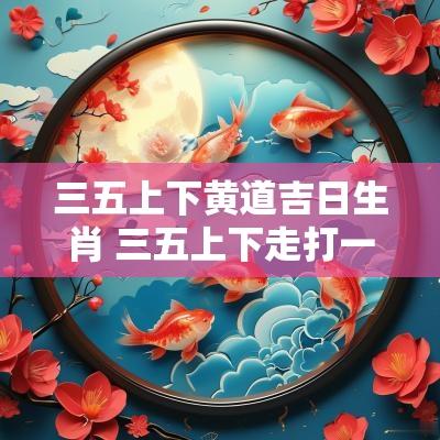 三五上下黄道吉日生肖 三五上下走打一生肖