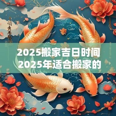 2025搬家吉日时间 2025年适合搬家的黄道吉日