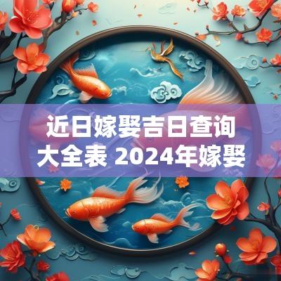 近日嫁娶吉日查询大全表 2025年嫁娶黄道吉日查询表