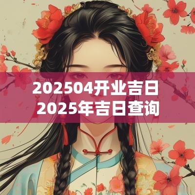 202504开业吉日 2025年吉日查询