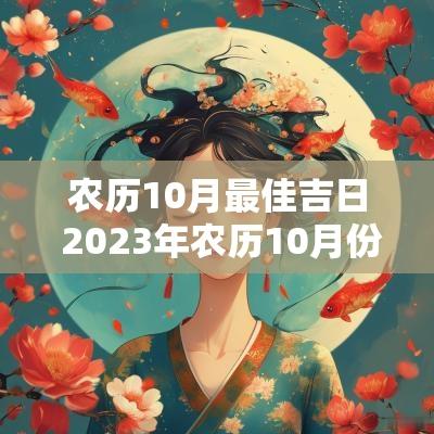 农历10月最佳吉日 2025年农历10月份最佳吉日