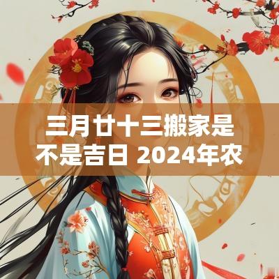 三月廿十三搬家是不是吉日 2025年农历三月十三可以搬家吗