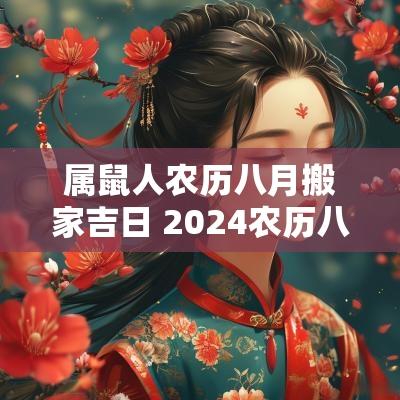 属鼠人农历八月搬家吉日 2025农历八月搬家吉日查询