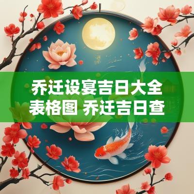 乔迁设宴吉日大全表格图 乔迁吉日查询表