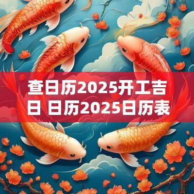 查日历2025开工吉日 日历2025日历表黄道吉日