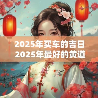 2025年买车的吉日 2025年最好的黄道吉日