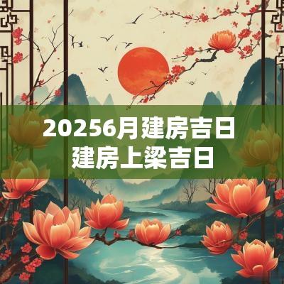 20256月建房吉日 建房上梁吉日