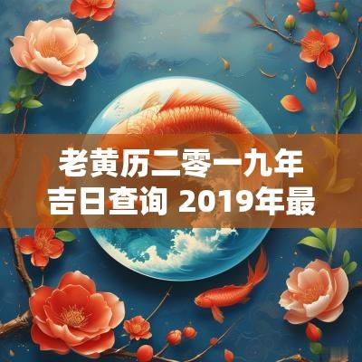 老黄历二零一九年吉日查询 2019年最准老黄历