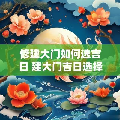 修建大门如何选吉日 建大门吉日选择方法