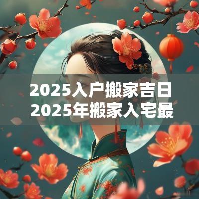 2025入户搬家吉日 2025年搬家入宅最吉利好日子