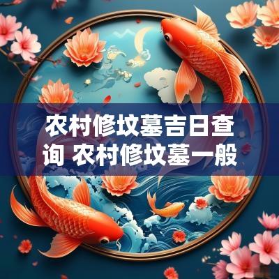 农村修坟墓吉日查询 农村修坟墓一般多少费用
