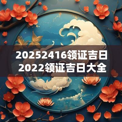 20252416领证吉日 2025领证吉日大全