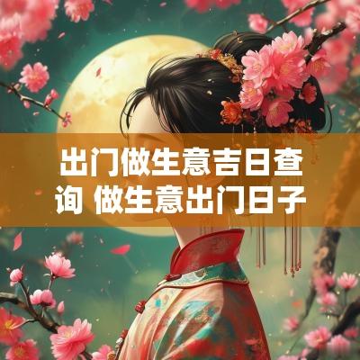 出门做生意吉日查询 做生意出门日子讲究吗