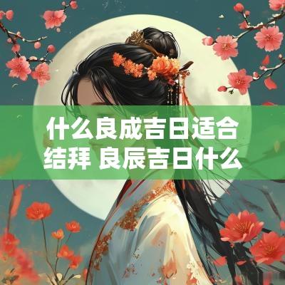 什么良成吉日适合结拜 良辰吉日什么意思