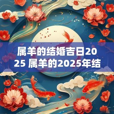 属羊的结婚吉日2025 属羊的2025年结婚