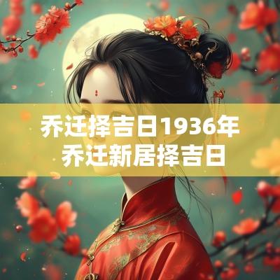 乔迁择吉日1936年 乔迁新居择吉日