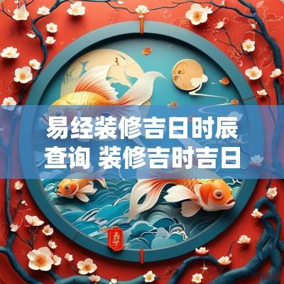 易经装修吉日时辰查询 装修吉时吉日查询老黄历