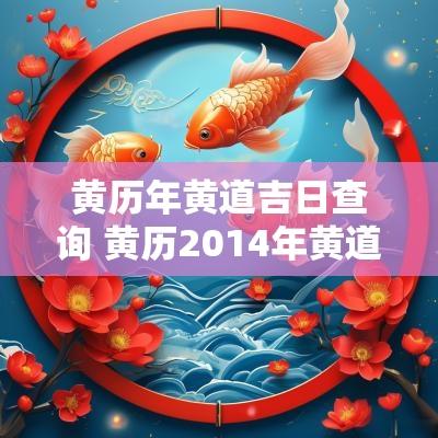 黄历年黄道吉日查询 黄历2014年黄道吉日查询