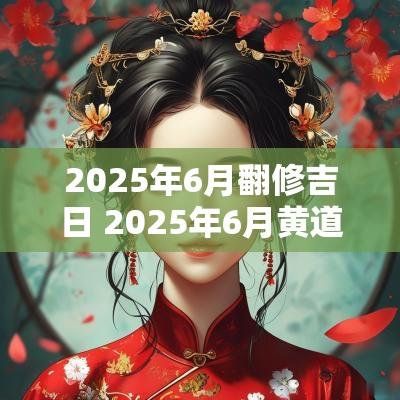 2025年6月翻修吉日 2025年6月黄道吉日吉时查询