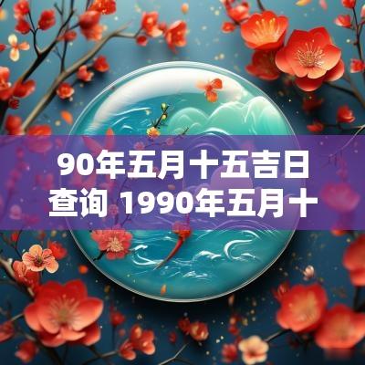 90年五月十五吉日查询 1990年五月十五五行属什么