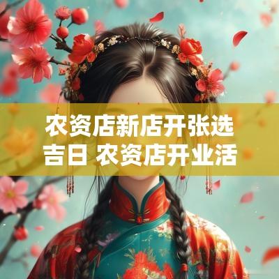 农资店新店开张选吉日 农资店开业活动方案