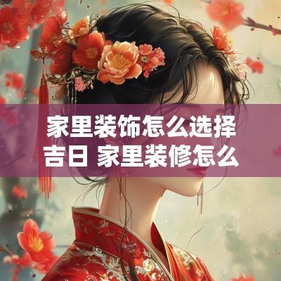家里装饰怎么选择吉日 家里装修怎么选择装修公司