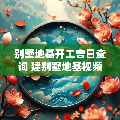 别墅地基开工吉日查询 建别墅地基视频