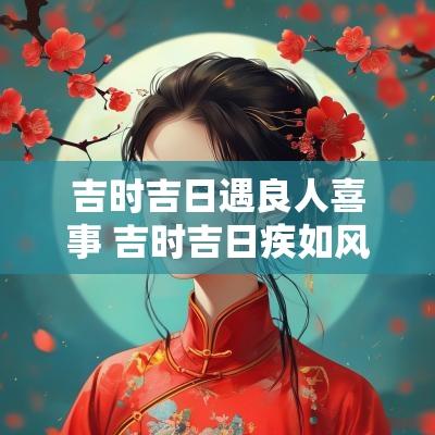 吉时吉日遇良人喜事 吉时吉日疾如风