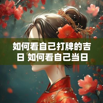 如何看自己打牌的吉日 如何看自己当日打牌运气