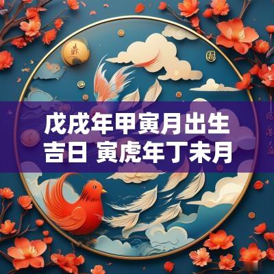 戊戌年甲寅月出生吉日 寅蛇年丁未月壬申日辰时命格