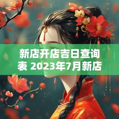 新店开店吉日查询表 2025年7月新店开业吉日查询